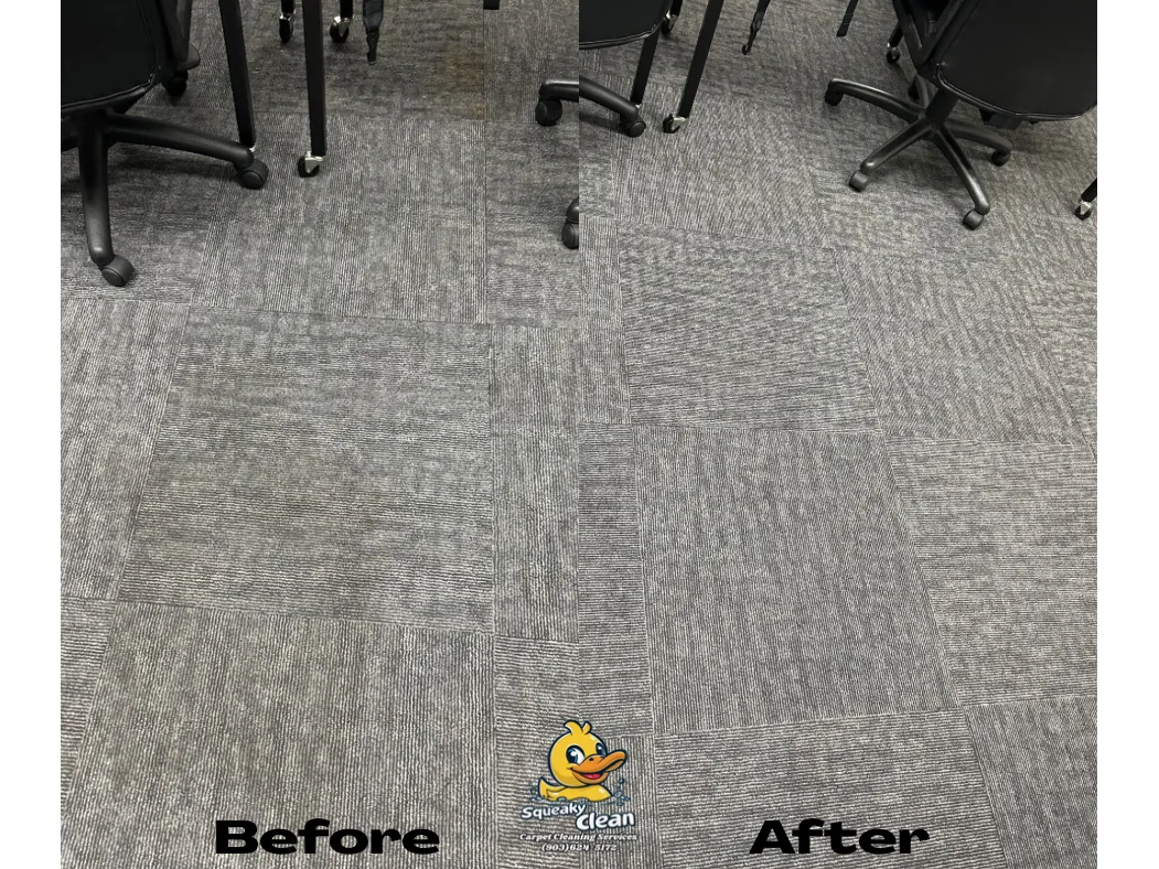 Office carpet tile — grid restored · Weatherford