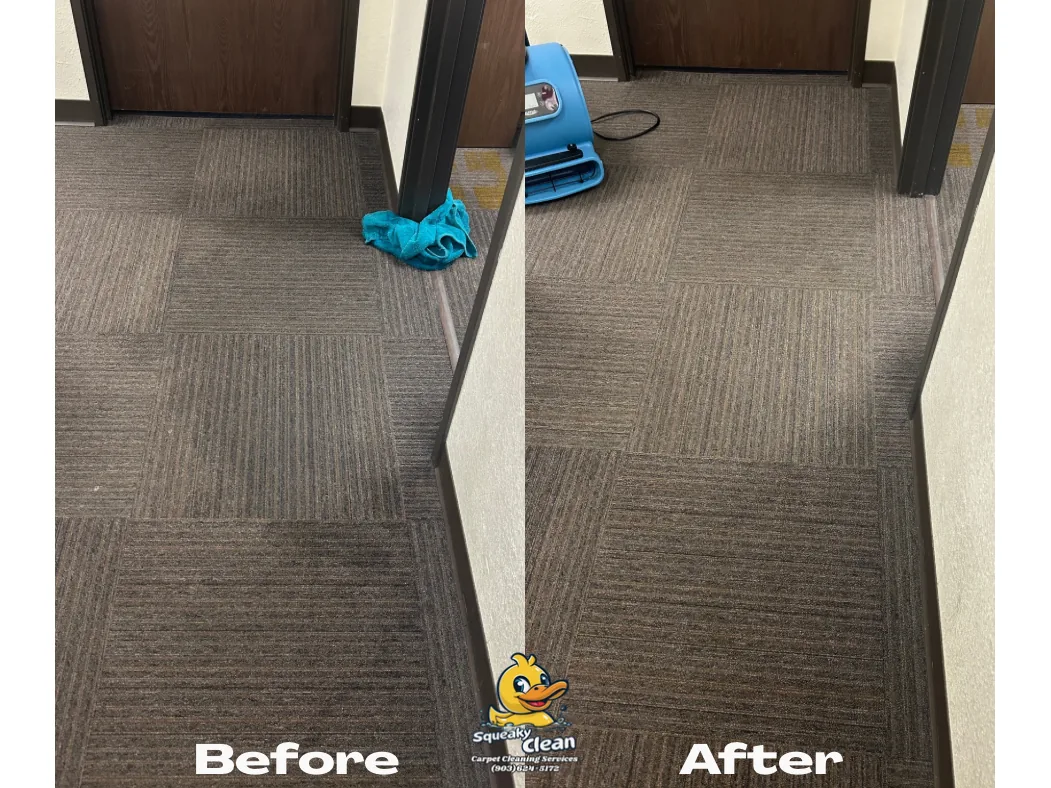 Office doorway — carpet tile deep-cleaned · Waco